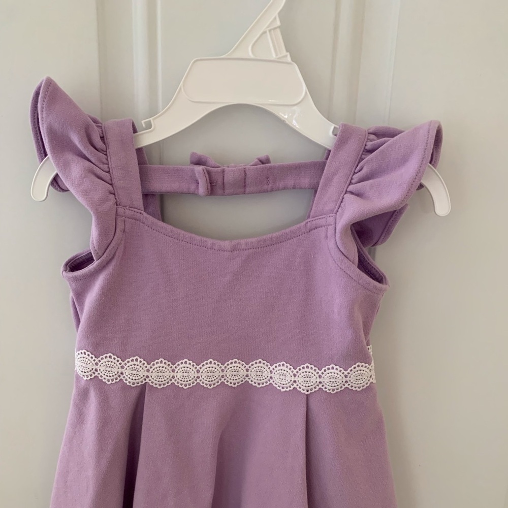 Girls Janie and Jack Lace Trim Ponte Dress 12-18 Months